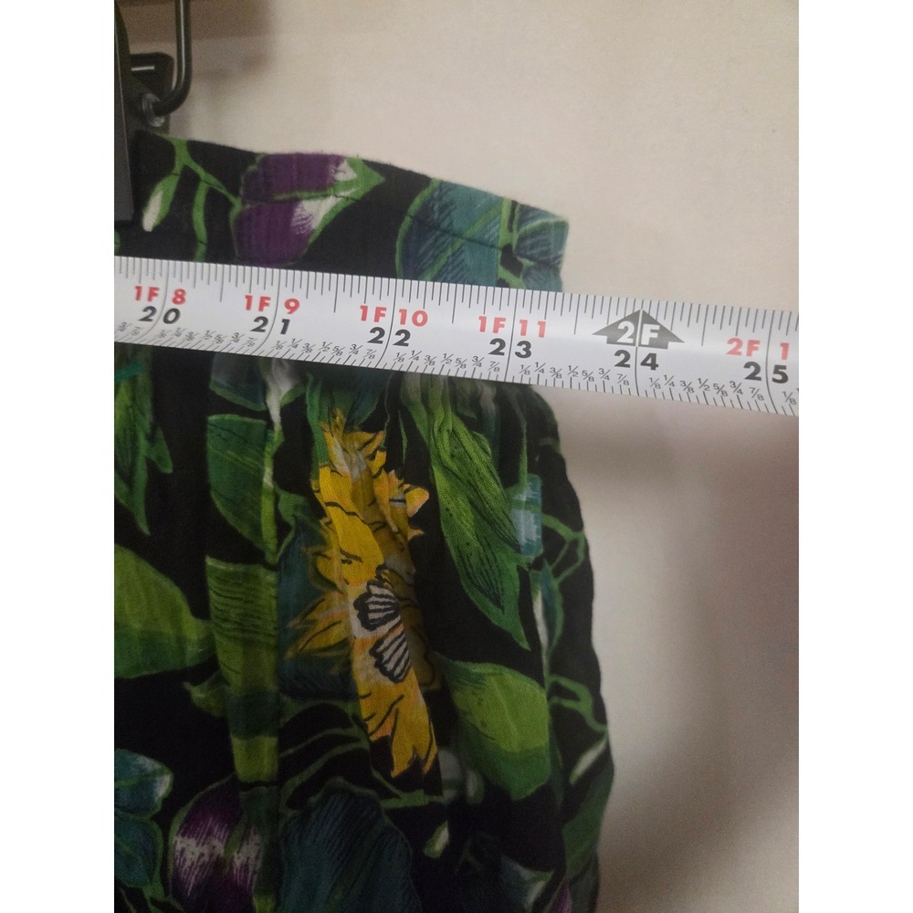 Vintage Take Two Botanical Floral Skirt Elastic Waist‎ Boho Tropical Garden - Picture 5 of 6